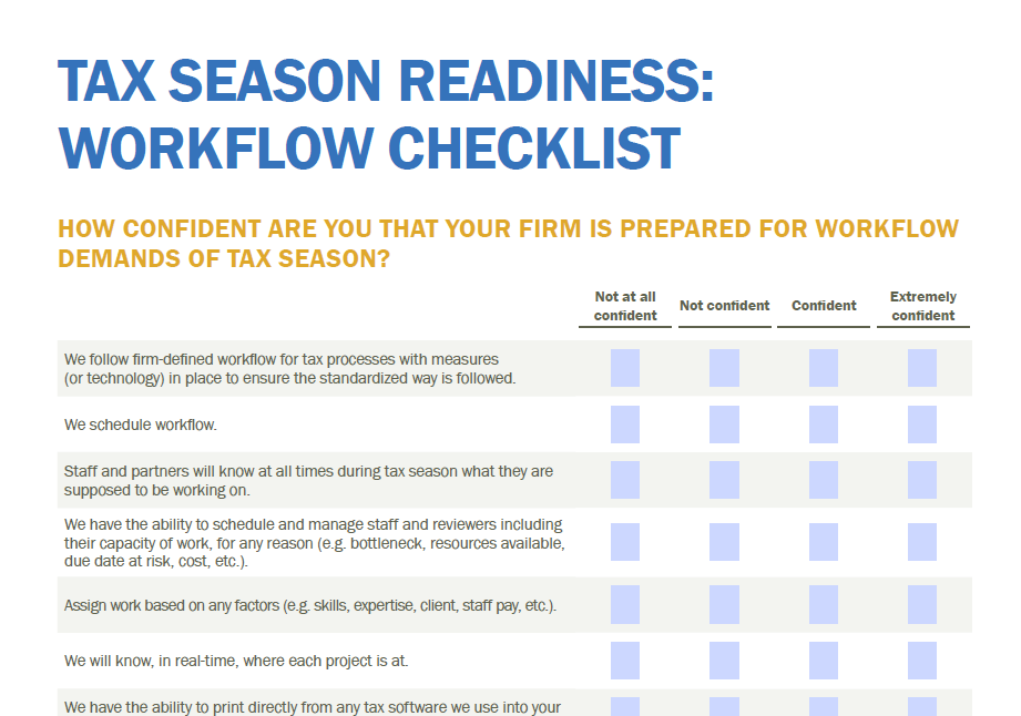 TAX SEASON READINESS WORKFLOW CHECKLIST Doc.It